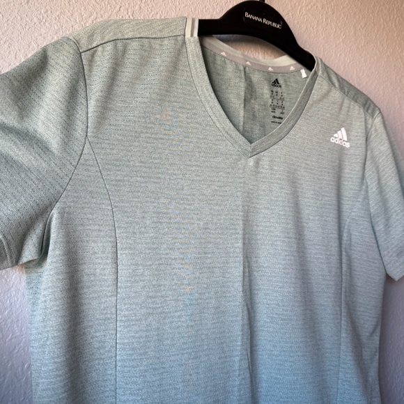 adidas Tops - Adidas Climalite Activewear Top, Mint Green Short Sleeve V-Neck, Womens Med, EUC